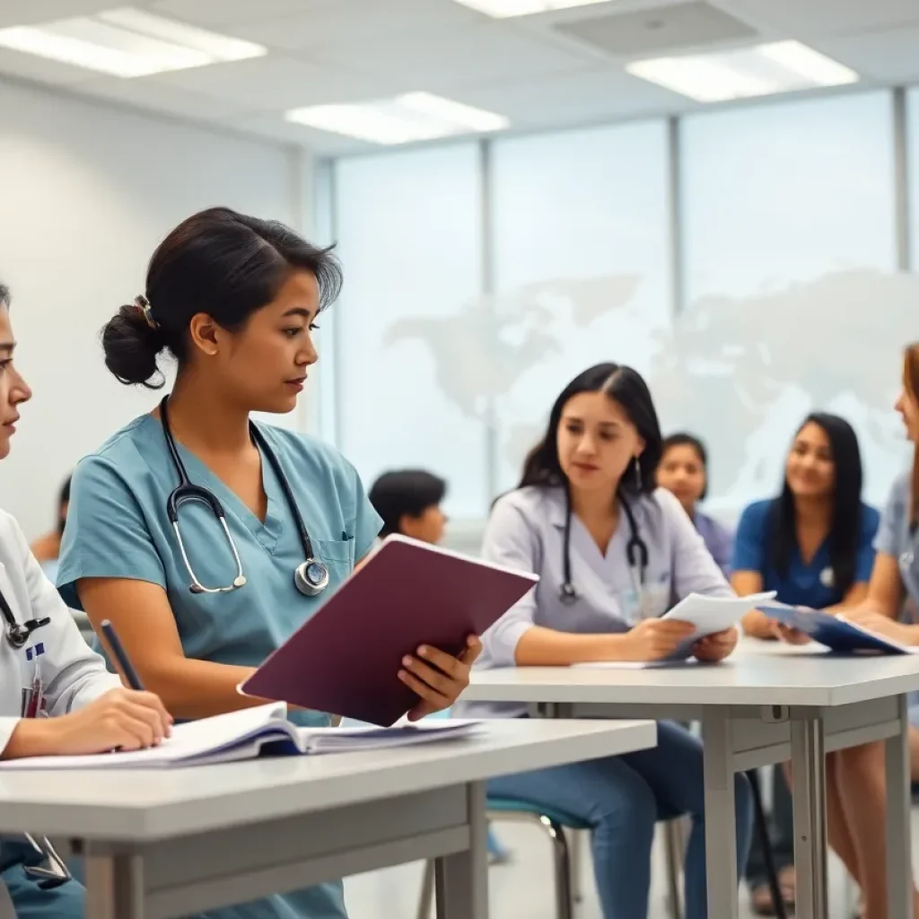 Students in nursing classroom at Nashville State Community College