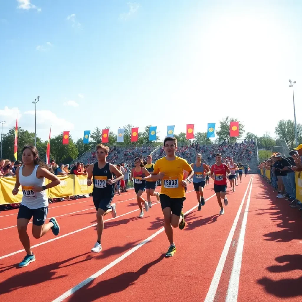 Athletes competing at the Toad Fest Track Meet in Nashville